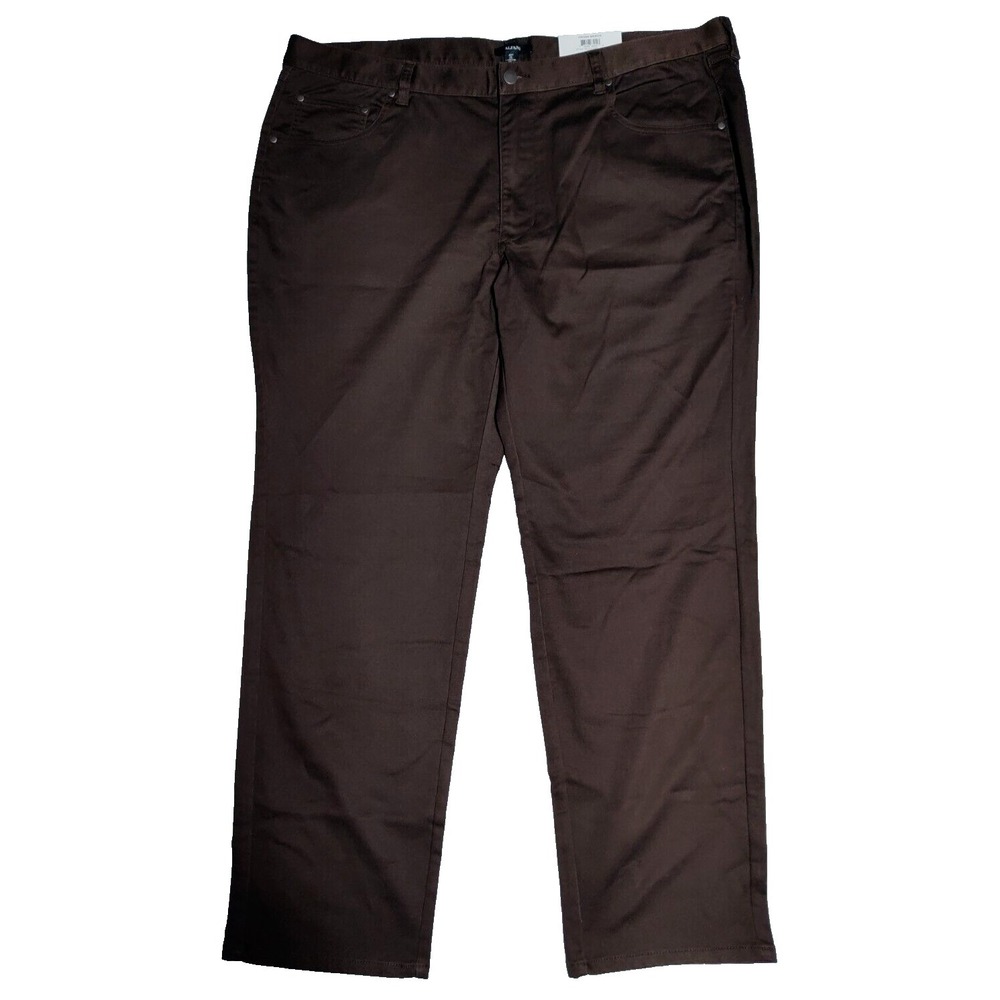 ALFANI CROSS MERCH‎ Men 40X32 (Actual 42X31) Brown Cotton Stretch Pants NEW READ